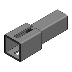 Gehäuse für Flachsteckhülsen und Flachstecker