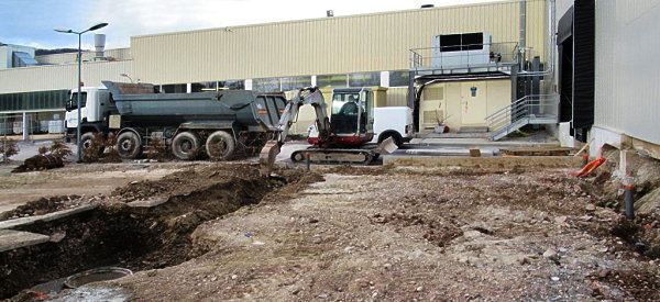 Umbau der alten Logistikhalle bei STOCKO France